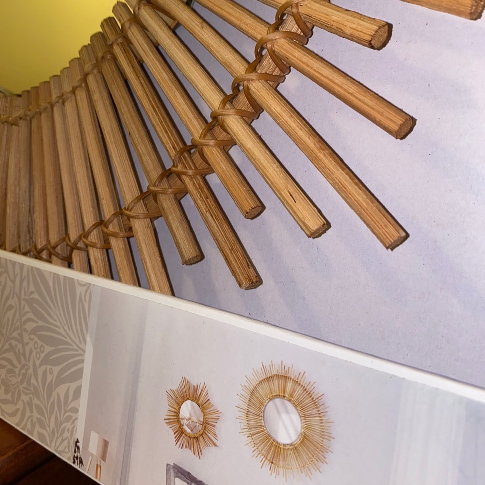 Home decor circle wooden mirror boho chic macrame - Picture 5 of 8